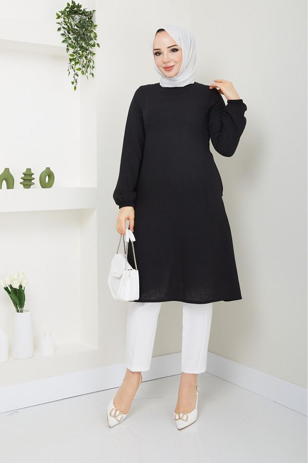 Pay Modest Tunic Black Oversize Trendyol