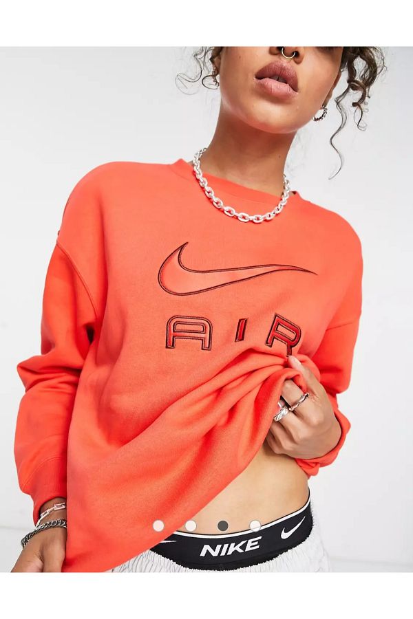 Nike orange sweatshirt womens best sale