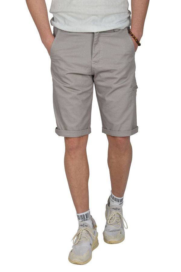 DeepSEA-Men's Stone New Season Zippered Slim Fit Cargo Shorts Capri2301613 1
