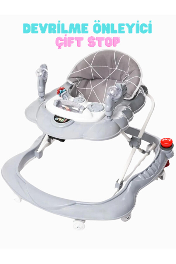 AYVELLA Lüx Devrilme Önleyici Çift Stoplu Yürüteç Zihinsel Gelişim Oyuncak Grubu Örümcek 3 Kademeli