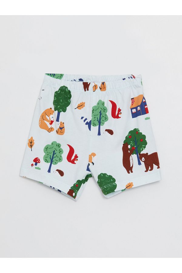 LC Waikiki-Bedruckte Pyjama-Hose mit elastischem Bund für Baby-Mädchen 1