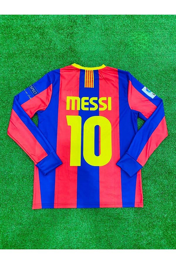 Lion Spor-Fc Barcelona Messi 11/12 Season Retro Adult Jersey Long Sleeve Football Shirt 1