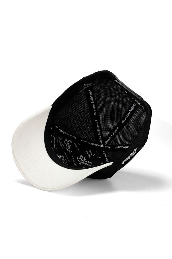 BlackBörk V1 Trucker Kids Lion - Unisex White Brim Black 