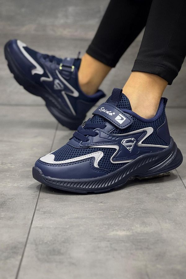 Navy velcro shoes top