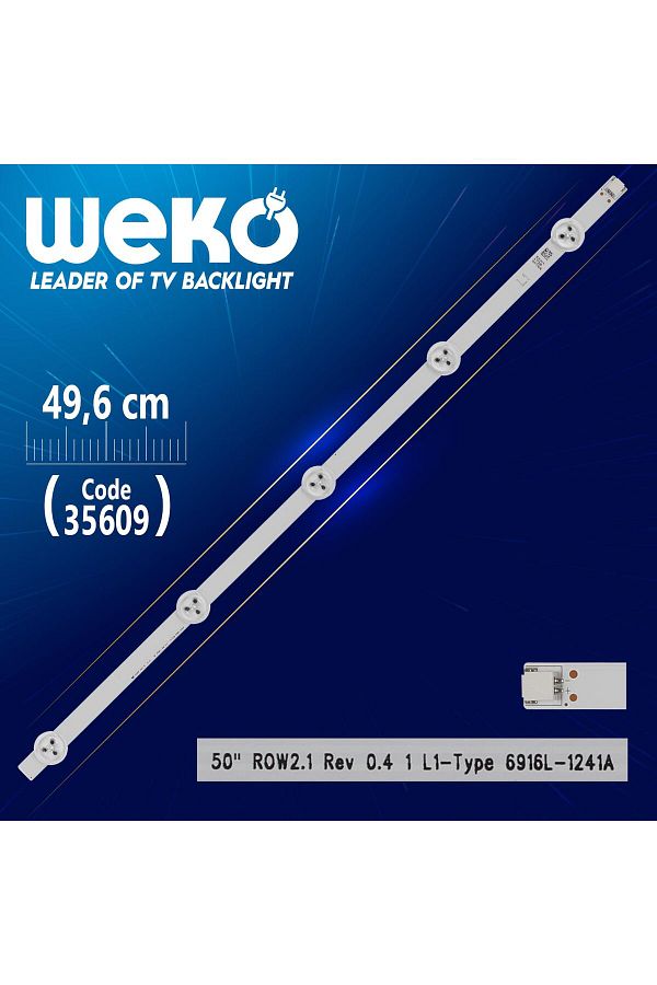 Go İthalat-50 Row2.1 Rev 0.4 1 L1-type 6916l-1241a - 49.6 Cm 5 LEDs - (WK-509) (4178) 1