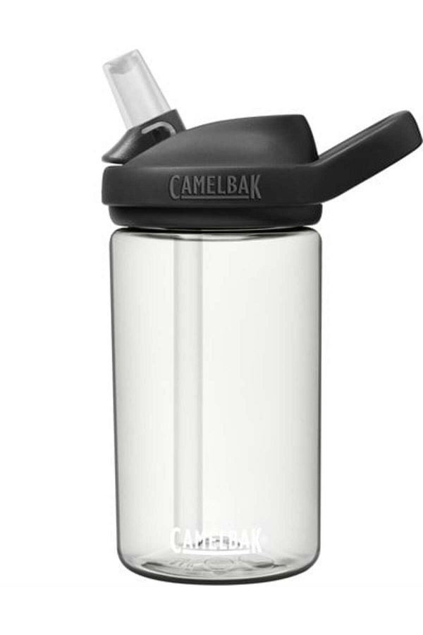 Camelbak-Eddy Clear Recycled Tritan Plastic Gray Water Bottle with Straw 400 ml 1