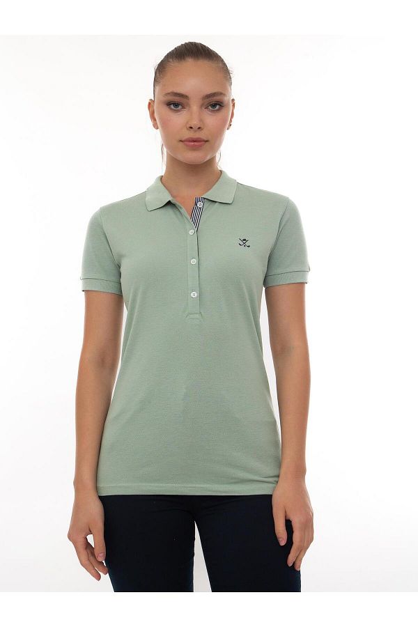 SIR RAYMOND TAILOR GOLF CLUB 1877 Si6211471 Women s Olive Green 4 Button Regular Fit Polo Trendyol