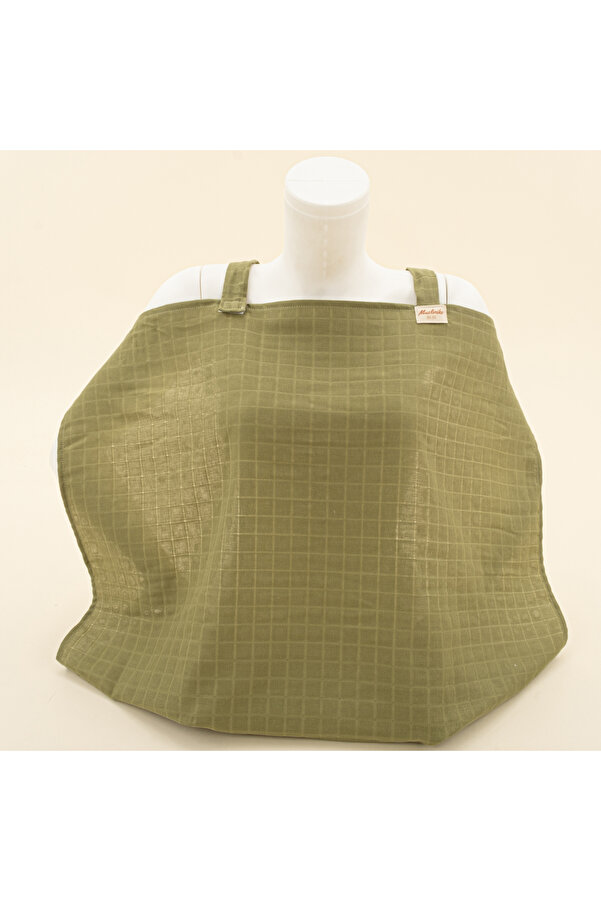 Yunikobaby Müslin Emzirme Önlüğü - Koyu Fıstık Yeşili Muslin
