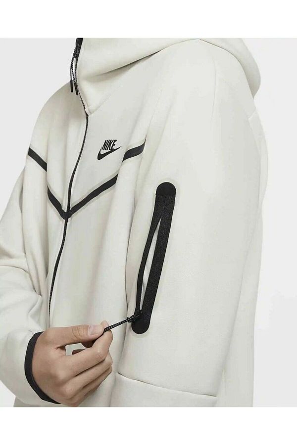 Nike tech fleece hoodie light bone sales