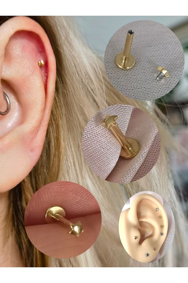 Small labret piercing hot sale