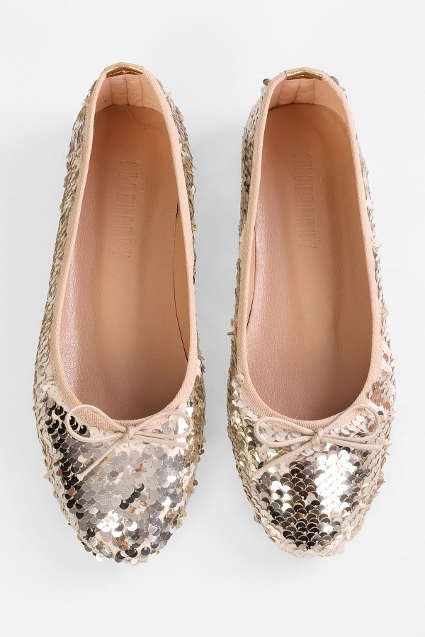 Rose gold ballerina flats cheap