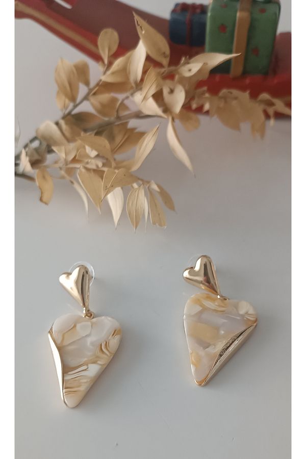 luan accessories Vip Zara Heart Earrings Trendyol