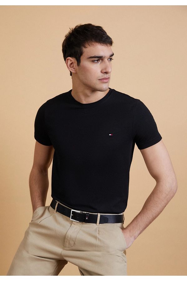 Tommy Hilfiger CORE STRETCH SLIM NECK TEE T shirt basic Trendyol
