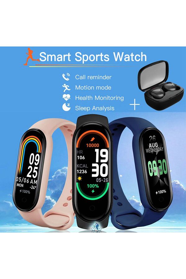 Choice M8 Smart Watch Wireless Bluetooth Headsets Smartband Fitness Tracker Blood Pressure Sport Smart B. Trendyol