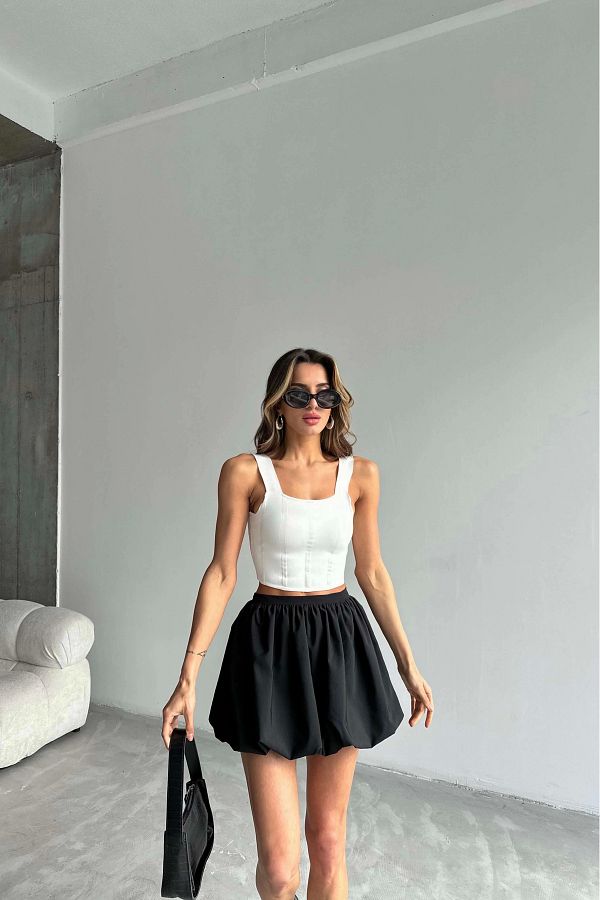 Waist Drape Balloon skirt – L'AUBE BLANC