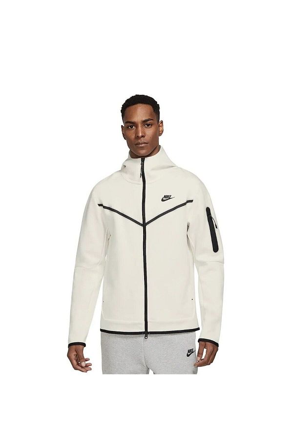Nike Mens Sportswear Tech Fleece Light Bone Zip Up Hoodie Trendyol
