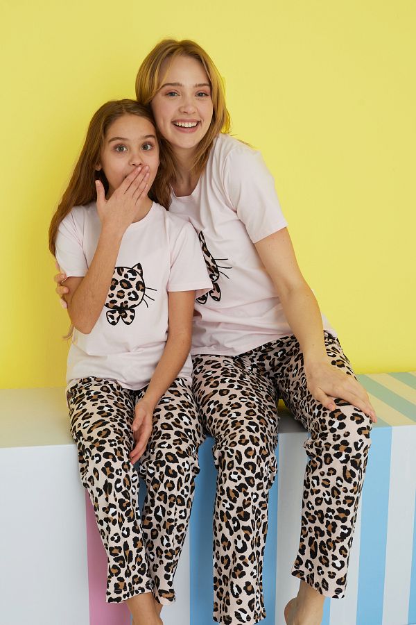 Siyah İnci-multicolored Knitted Pajama Set 1