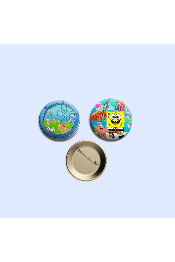 Nemika-Patrick SpongeBob - 44mm Needle Button Badge - Bi2 Pieces 1