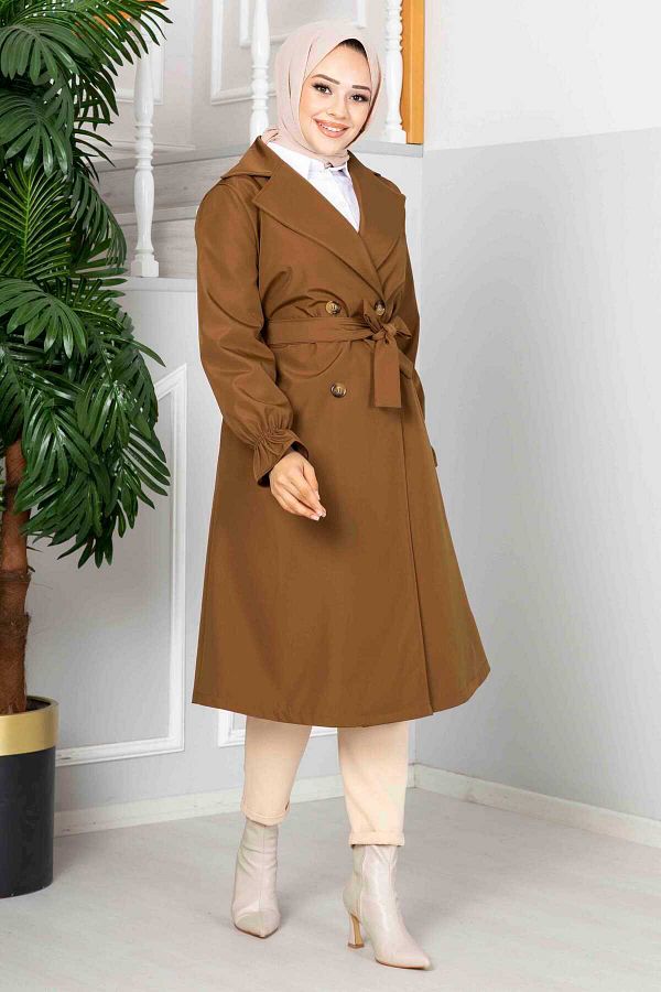 EBRUTESETTUR Trench Coat Brown Bomber jackets Trendyol