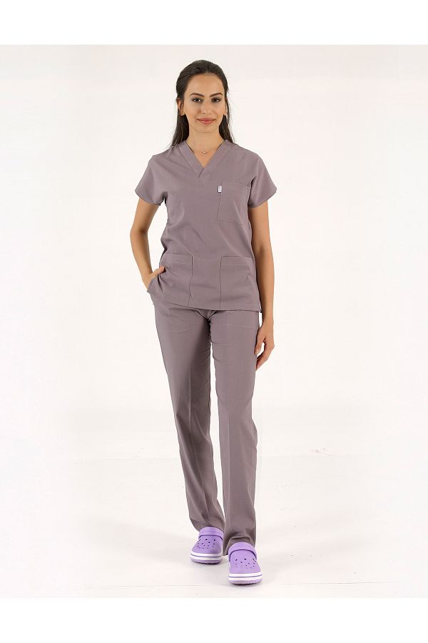 scrubs forma-Lycra Gray Scrubs Set 1