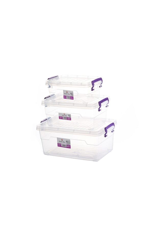 sağlam plastik-Hobby Box Horizontal Storage Container Set of 3 2-3,5-5,5 Lt 1