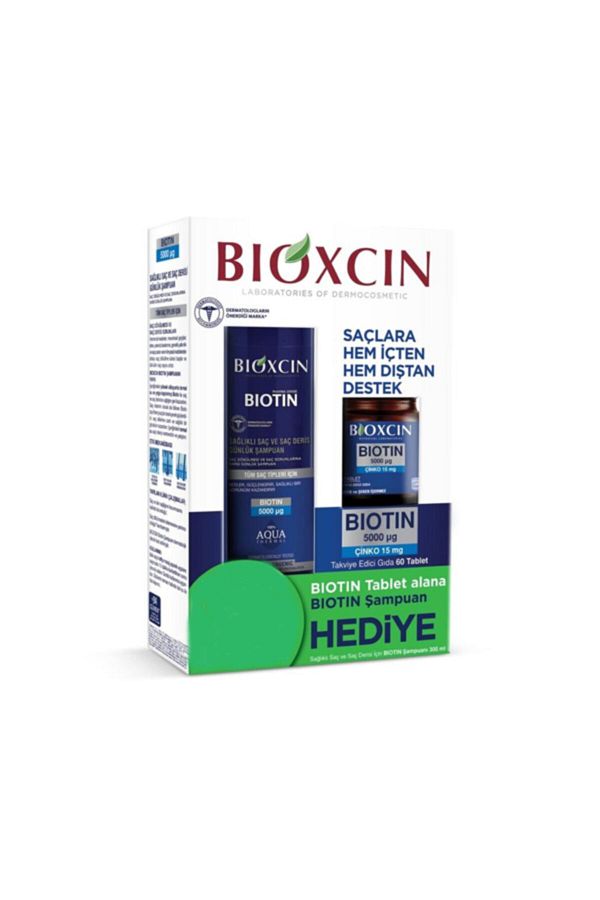 Bioxcin-Biotin 5000 Mcg Tablet + Biotin Shampoo 300 Ml Set 1