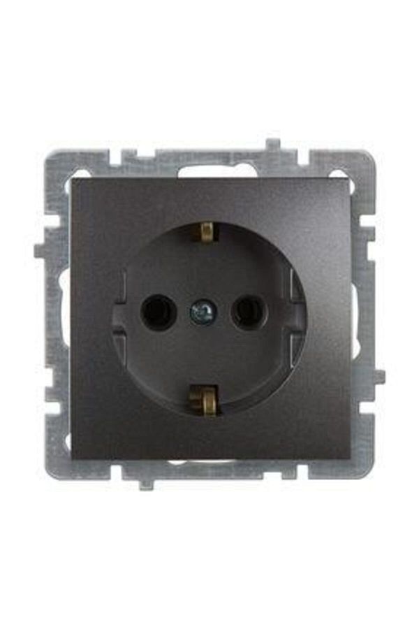 Nilson-Touran Smoked Grounded Socket Mechanism +Key (Excluding the Frame) 1