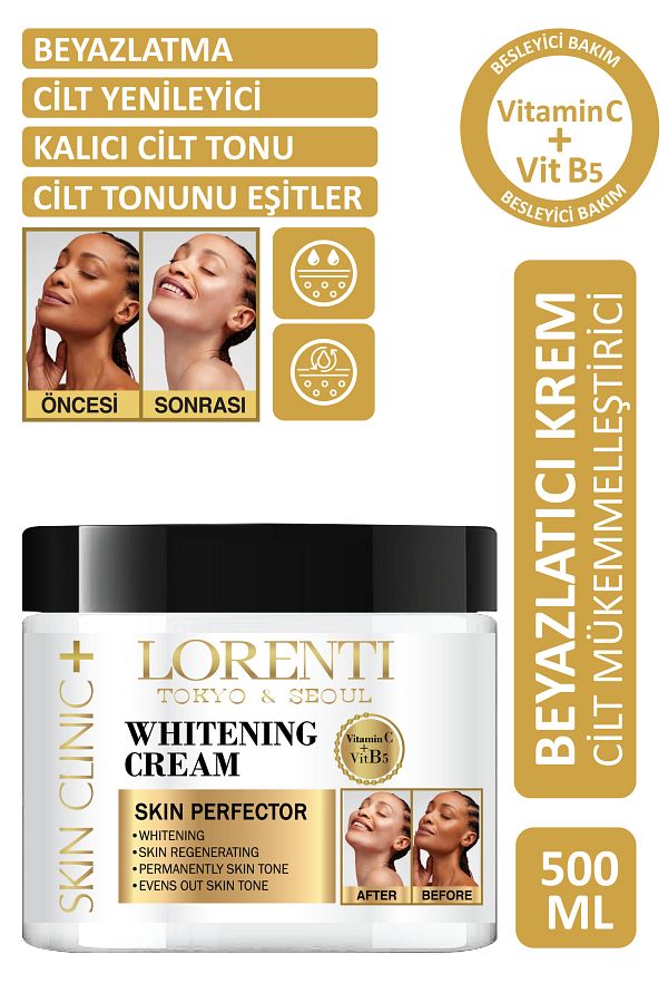 LORENTİ-500 ml Cream Color Tone Equalizer - Whitening and Brightening 1