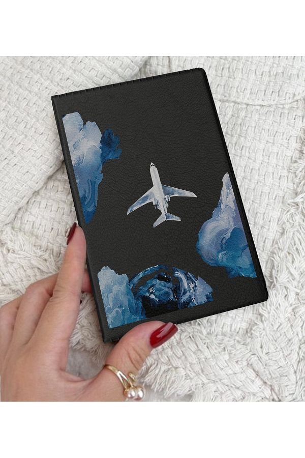 Duadan-Smooth Surface Passport Container Cover kompatibilní s pasy všech zemí - plane2 1