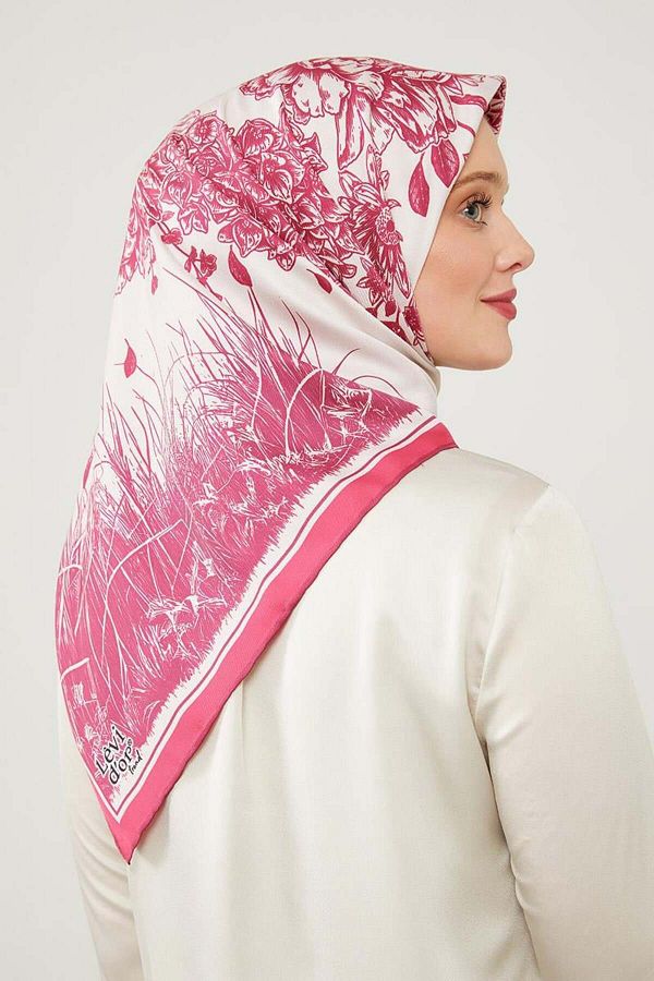 Levidor-Fuchsia Reed Pattern Trend Twill Scarf 1