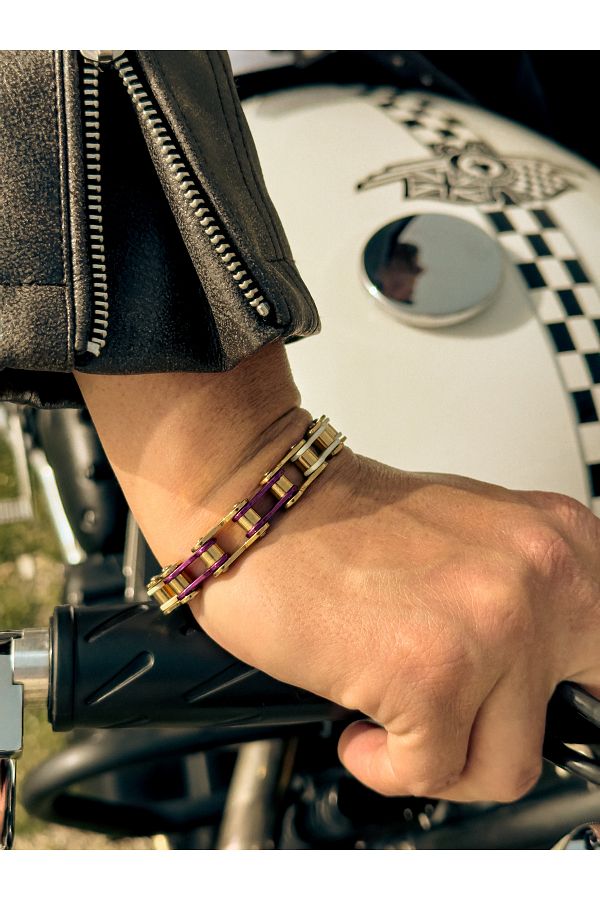 capo by aytac yamac Colorful Motor Chain Model Unisex Steel Chain Bracelet Trendyol