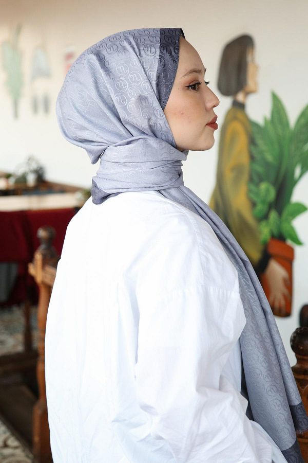 Hint İpek-Monogram Shawl MONOV08-06 1