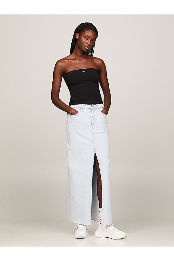 Tommy Hilfiger Essential Flag Patch Slim Fit Tube Top Trendyol