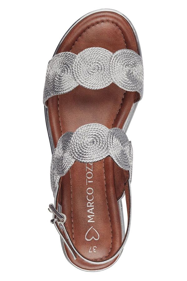 Marco tozzi silver sandals store
