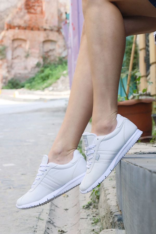Jump-22211 White Skin Damen Sneaker Casual Sportschuhe 1