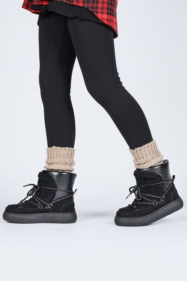 Jump 60210 Water Resistant Non Slip Sole Black Girls Snow Boots Trendyol