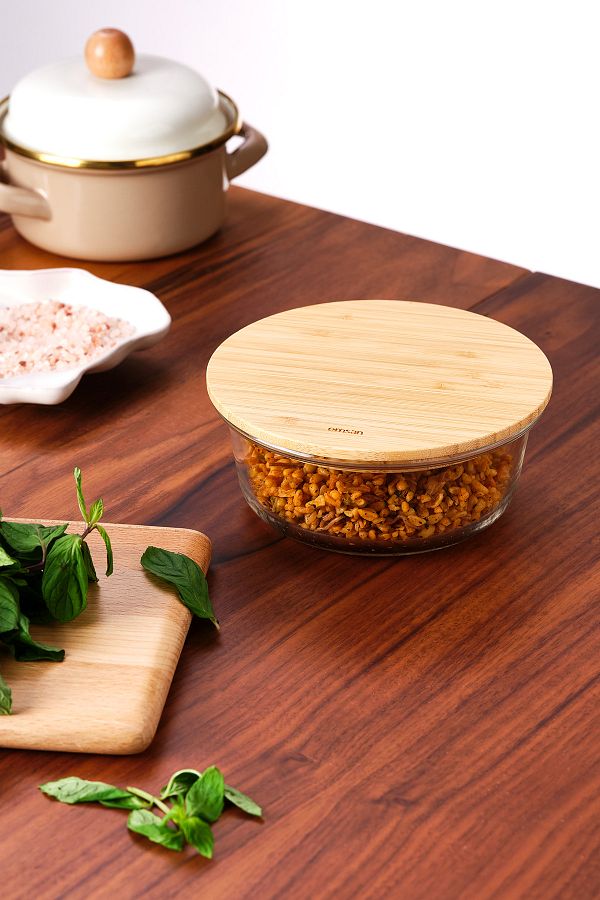 Emsan-650 ml Natural Borosilicate Storage Container 1
