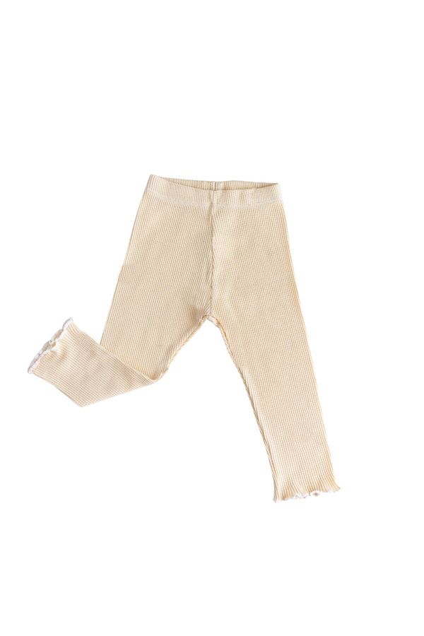 Mama Yoyo Baby&Kids-Waffle Tights Cream 1