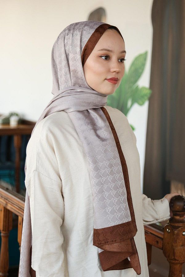 Hint İpek-Monogram Shawl MONOV06-20 1