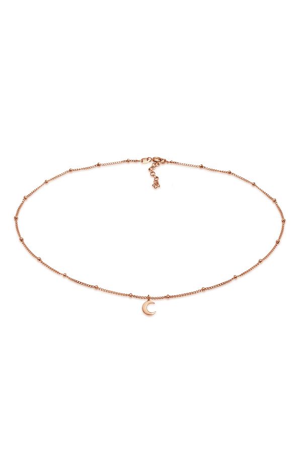 ELLI-Halskette Choker Kugelkette Halbmond Astro 925 Silber 1