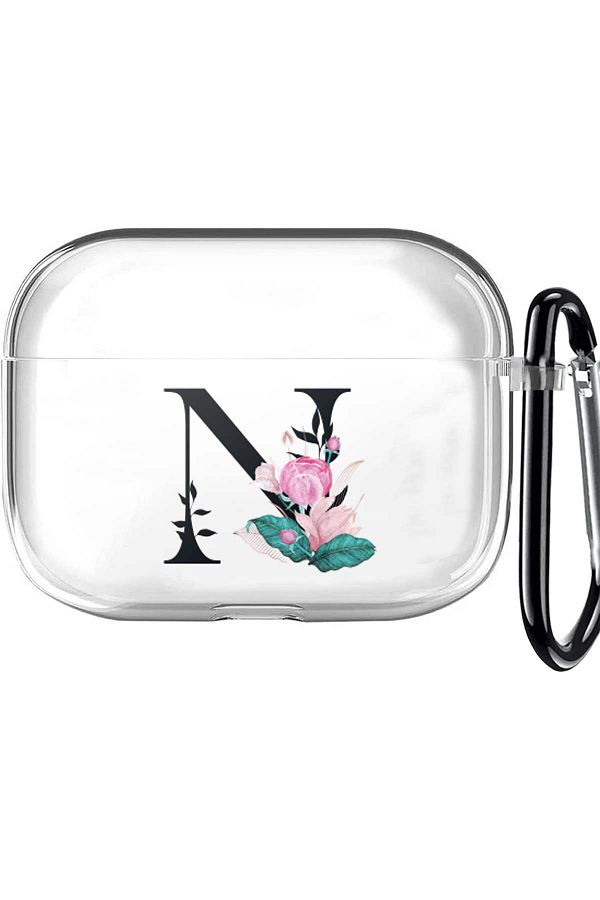 PrintiFy-Transparent Silicone Case with Letter Design Compatible with Airpods Pro - N 1
