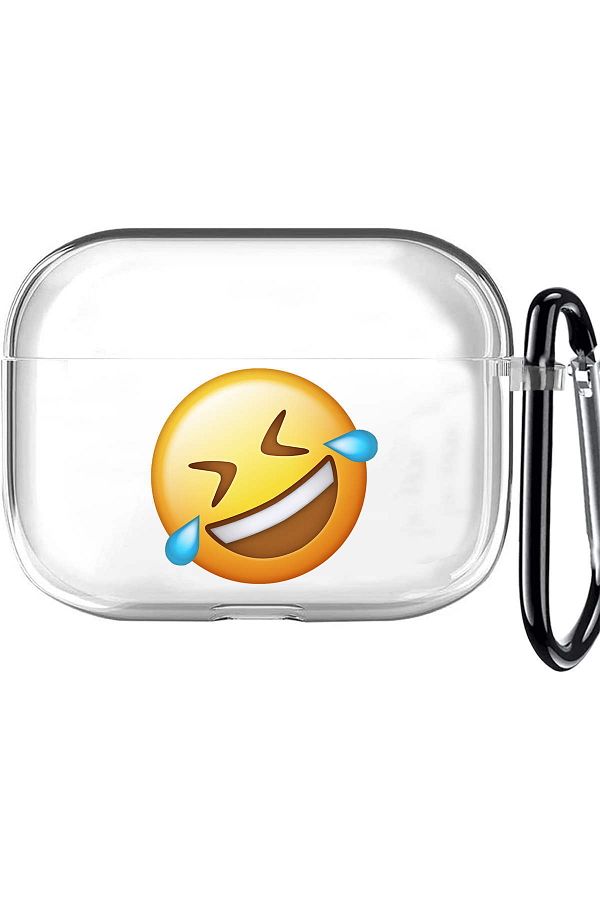 PrintiFy-Transparent Silicone Case with Emoji Design Compatible with Apple Airpods Pro 2 - C 1