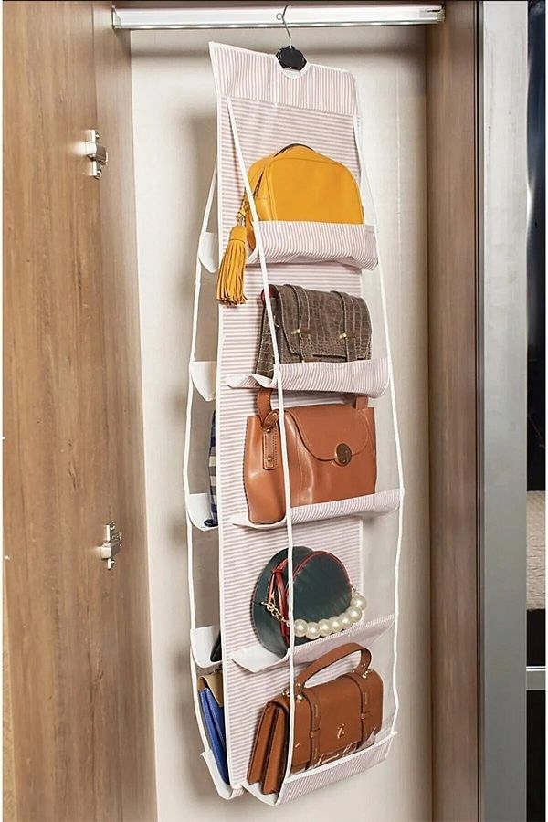 EST 10 Pocket In Closet Bag Shoe Organizer Pink Trendyol
