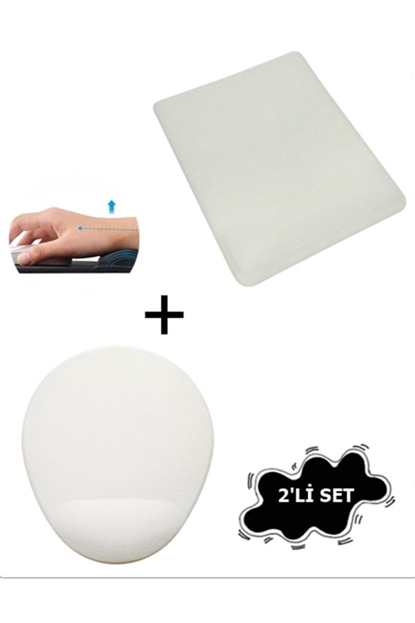 Boldy-Set of 2 Mousepad with Wrist Support Non-Slip Mouse Pad Mouse Pad Mouse Pad Mouse Mat Non-Slip Base 1