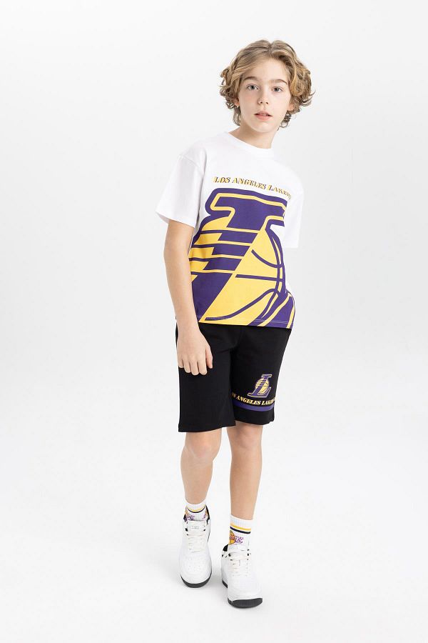 Defacto Boy s Nba Los Angeles Lakers Shorts C0397a824sm Trendyol