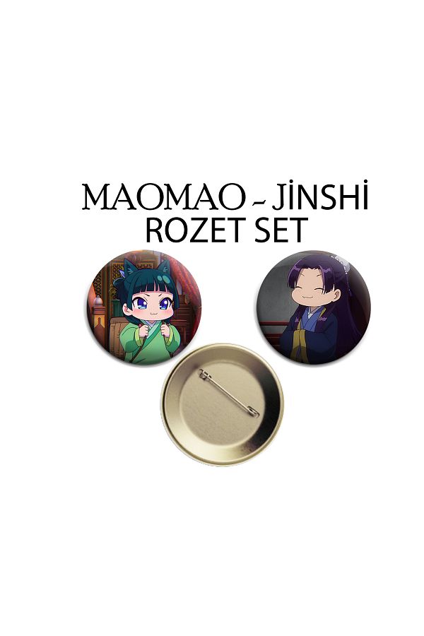 Akumastik-The Apothecary Diaries MaoMao and Jinshi 2pcs Badge Set 44MM - Push Button Badge with Needles 1