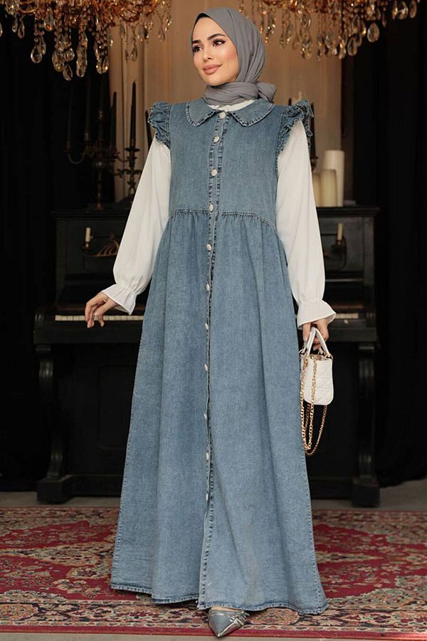 Denim dress hijab style online
