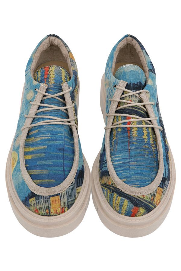 Dogo-Γυναικείο Vegan Blue Loafer - Σχέδιο Sea Sparkles 1
