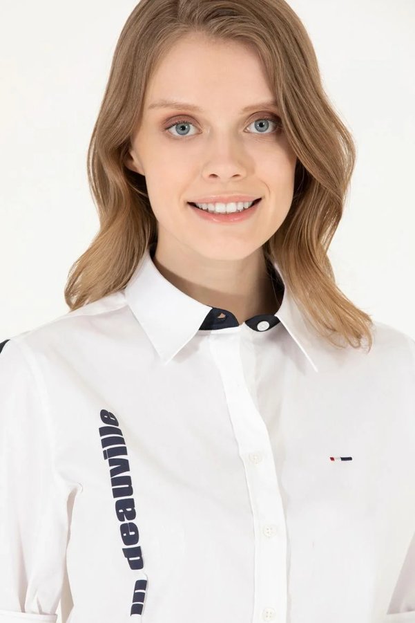 U.S. Polo Assn. Women's White Long Sleeve Shirt G082SZ004.0001575729.VR013