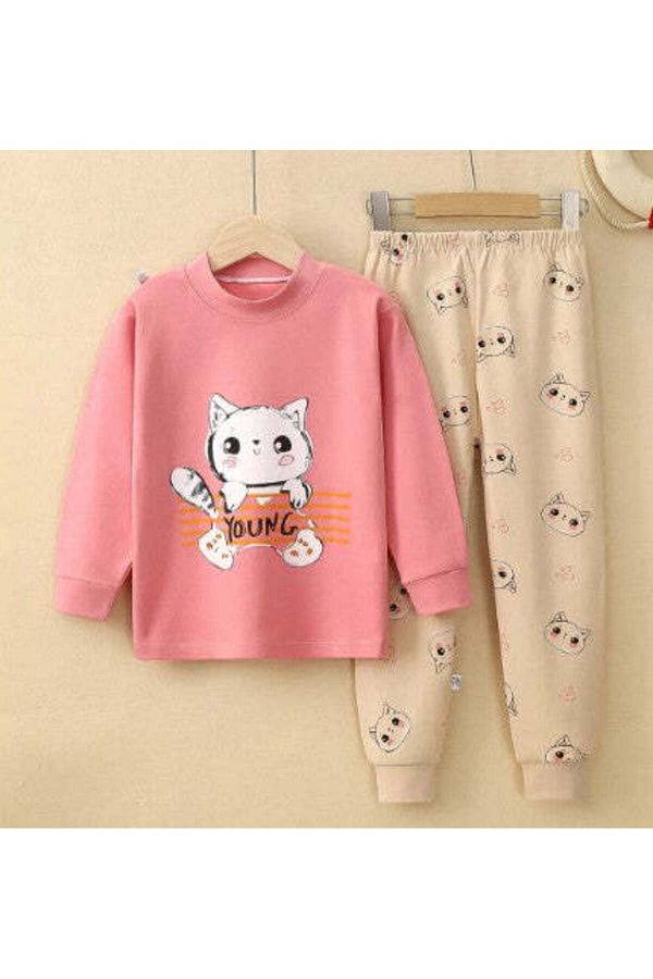 naynes 5 Year Old Cute Cat 100 Cotton Long Sleeve Girls and Boys Pajamas Set Trendyol